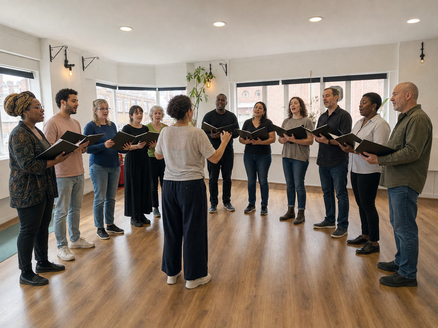 Choir rehearsal at The Old Black Bar, Brixton