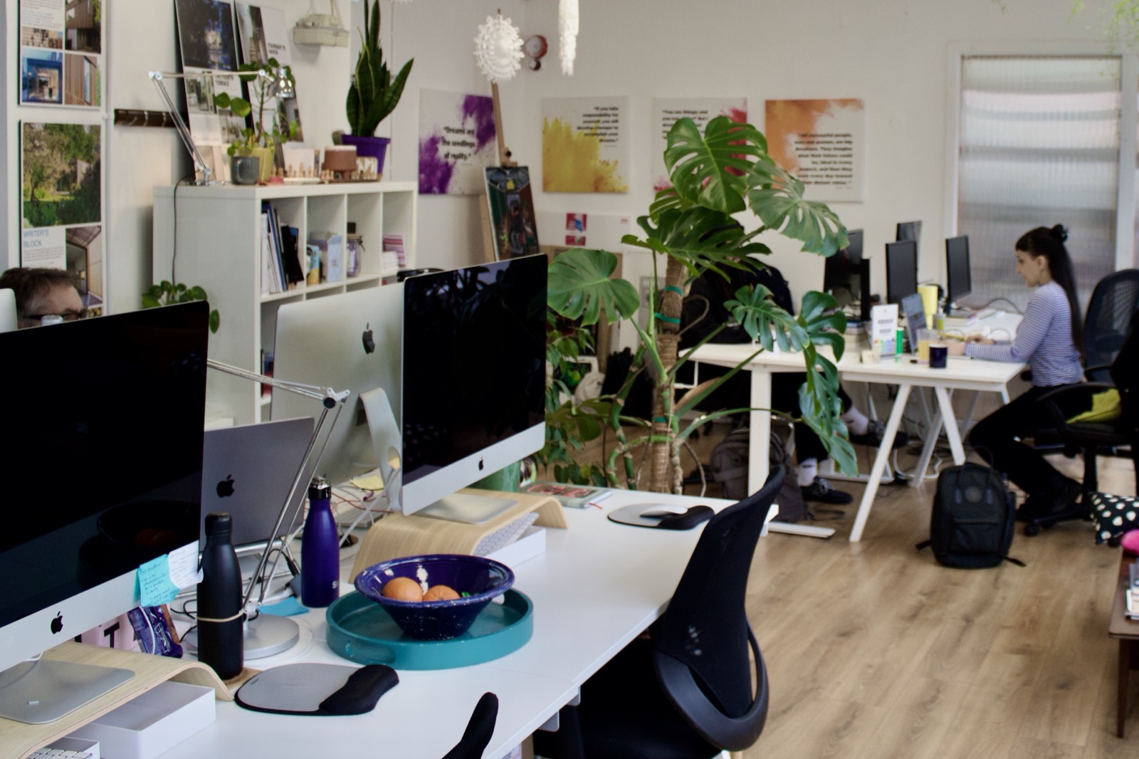 Busy at work in private office on Electric