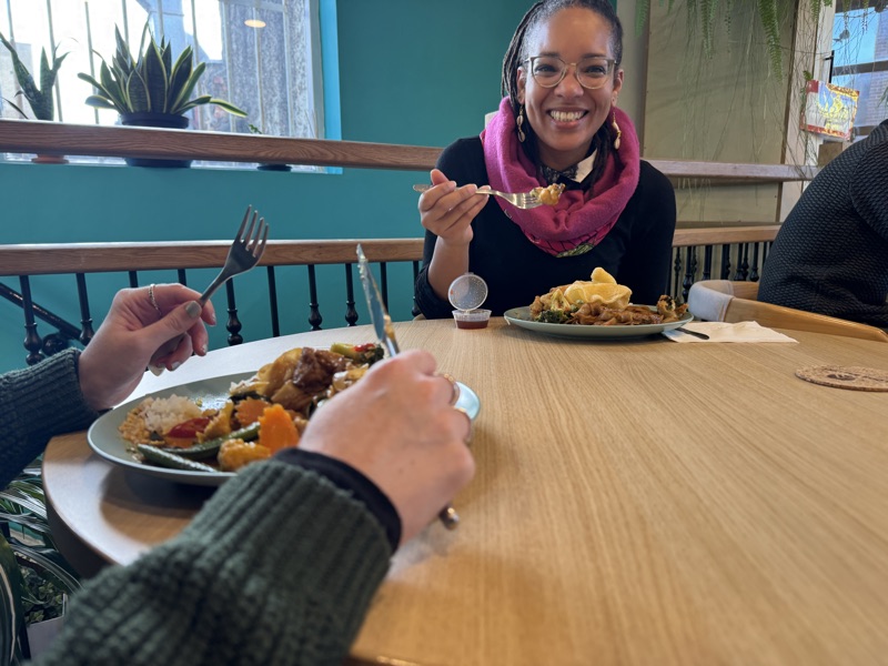 Happy member at members lunch
