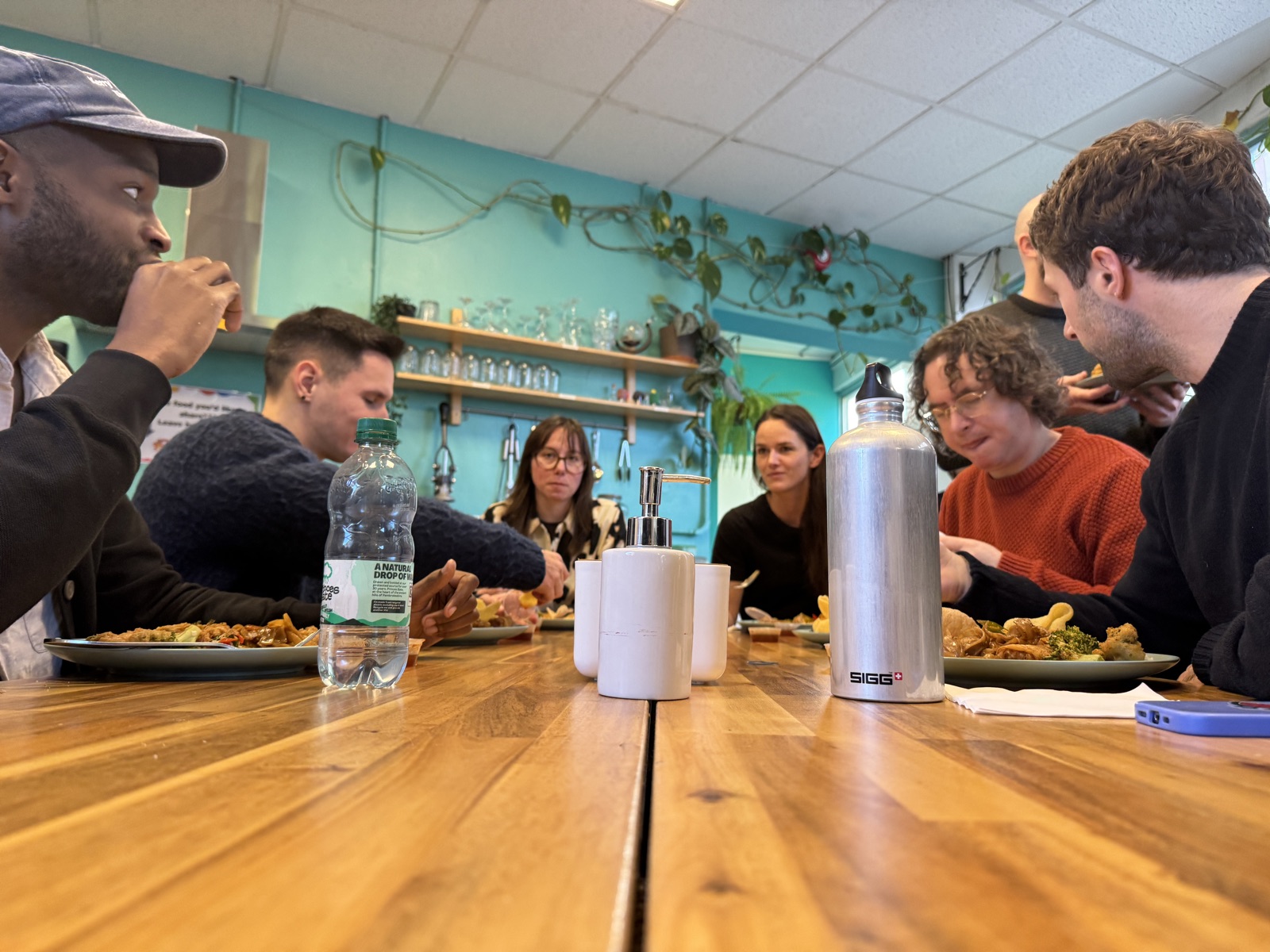 Members lunch in the kitchen at Impact Brixton