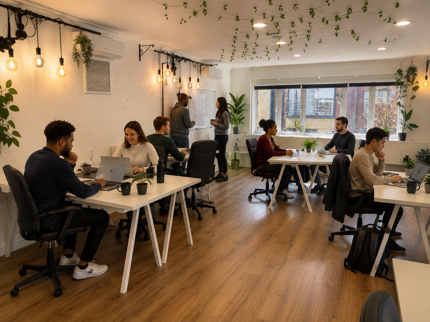 Team session with whiteboard at The Old Black Bar