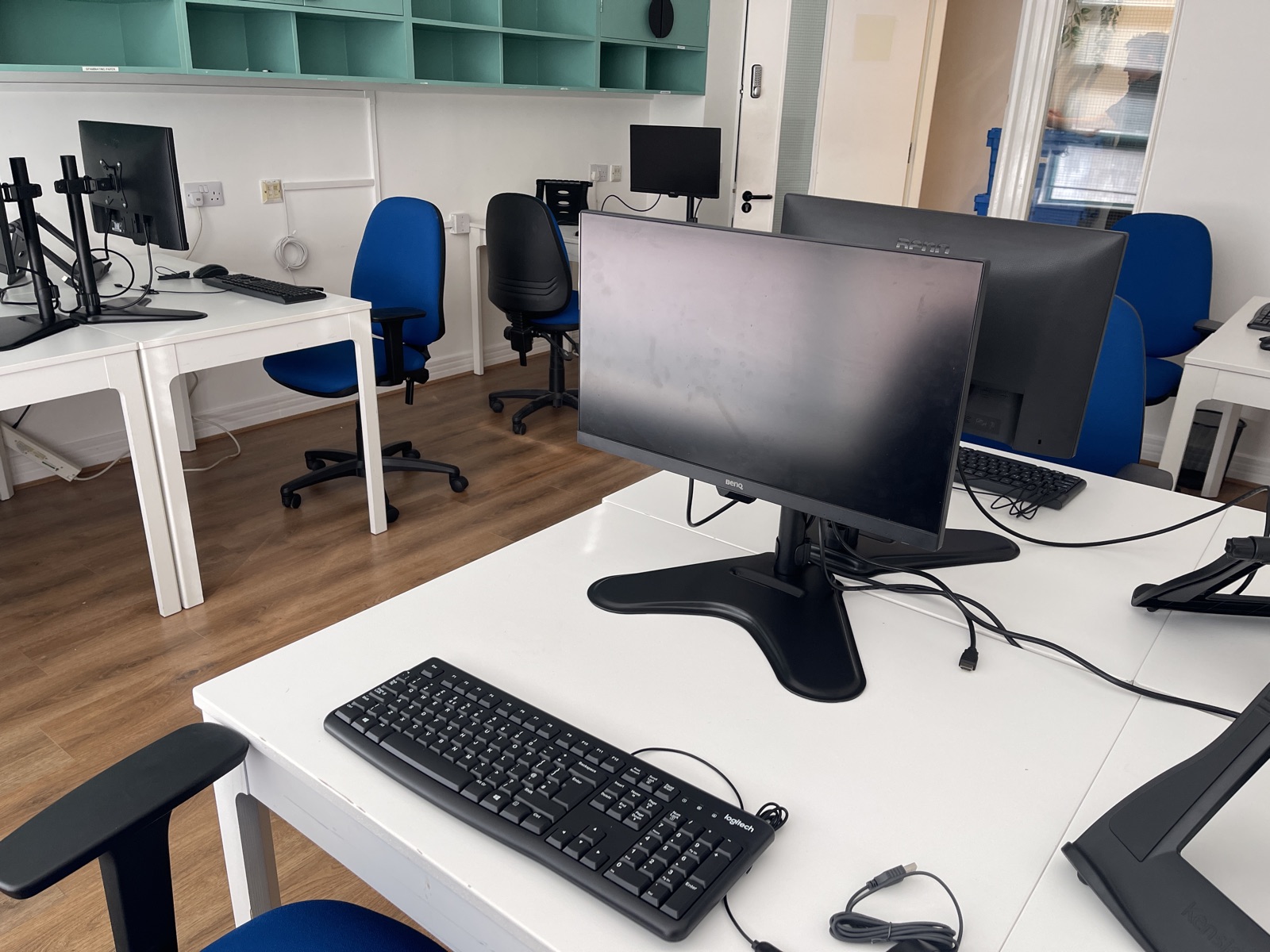 Private office desks in Angell