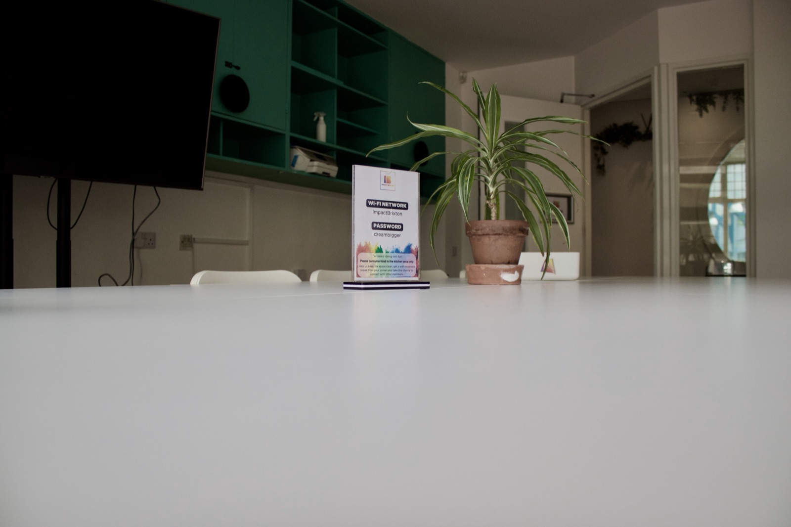 Private office door view in Angell