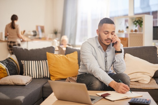 Virtual office member working from home with Impact Brixton business address
