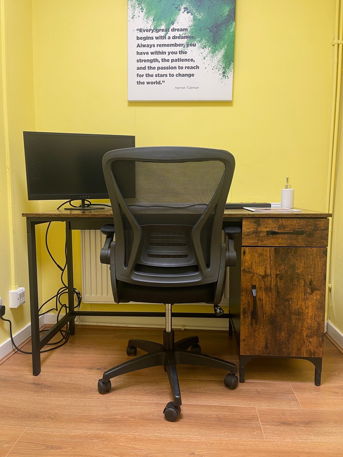 Day Office desk and chair setup at Impact Brixton